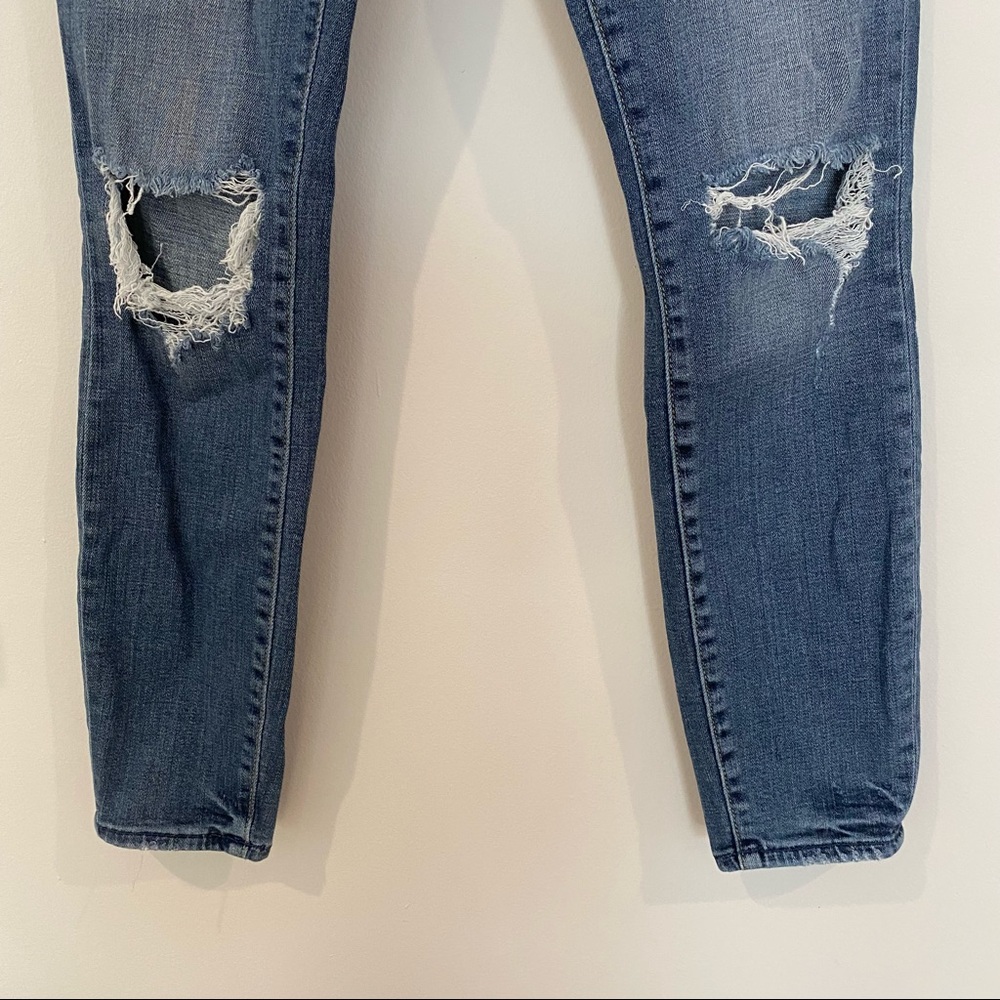 Good American Distressed Good Legs Crop Jeans - Picture 3 of 5